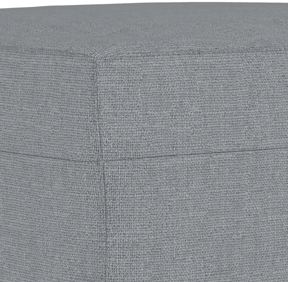 Sofa Sofos komplektas su pagalvėlėmis, 3 dalių, pilkas, audinys