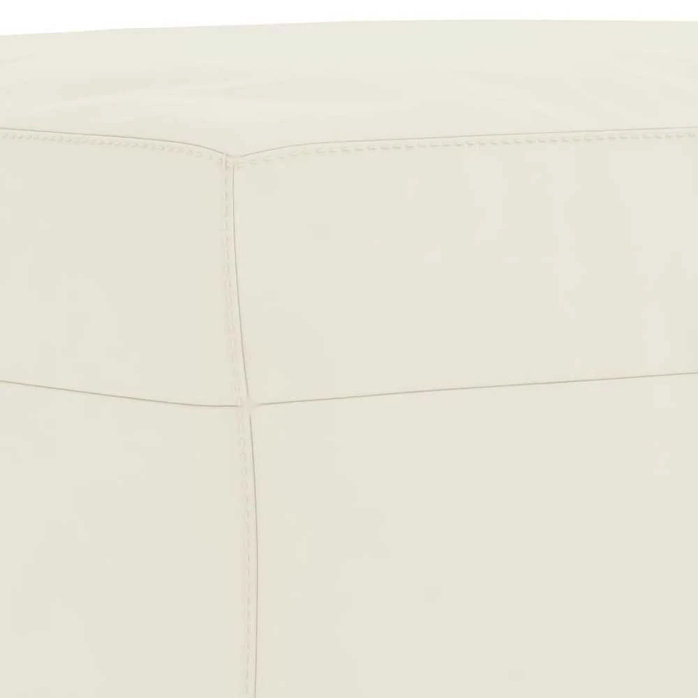 Sofa Sofos komplektas su pagalvėlėmis, 3 dalių, kreminis, aksomas