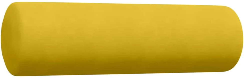 Sofa Sofos komplektas su pagalvėlėmis, 3 dalių, geltonas, aksomas