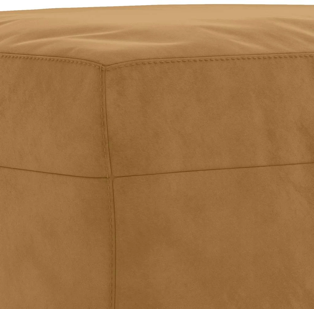 Sofa Sofos komplektas su pagalvėlėmis, 3 dalių, rudas, aksomas