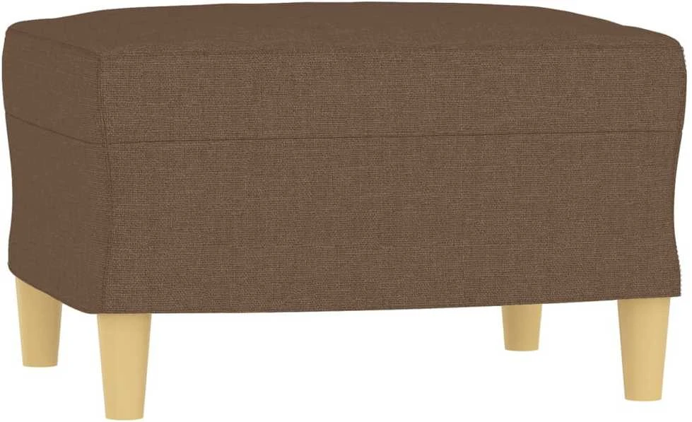 Sofa Sofos komplektas su pagalvėlėmis, 3 dalių, rudas, audinys