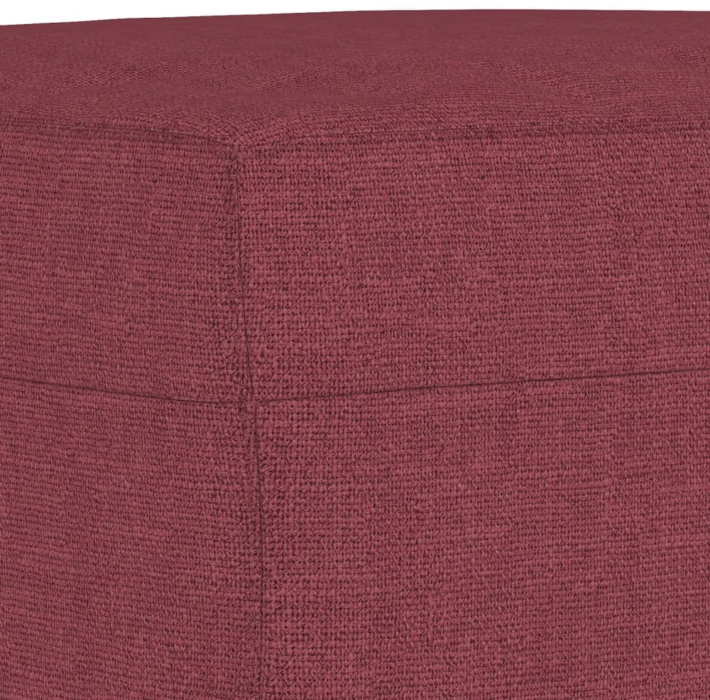 Sofa Sofos komplektas su pagalvėlėmis, 3 dalių, vyno, audinys
