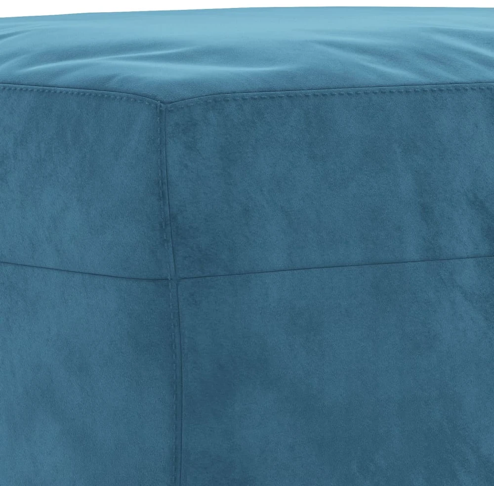 Sofa Sofos komplektas su pagalvėlėmis, 3 dalių, mėlynas, aksomas