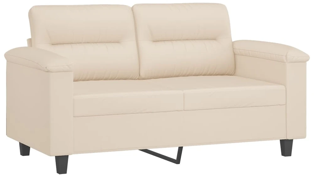 Sofa Sofos komplektas su pagalvėlėmis, 3 dalių, smėlio, audinys