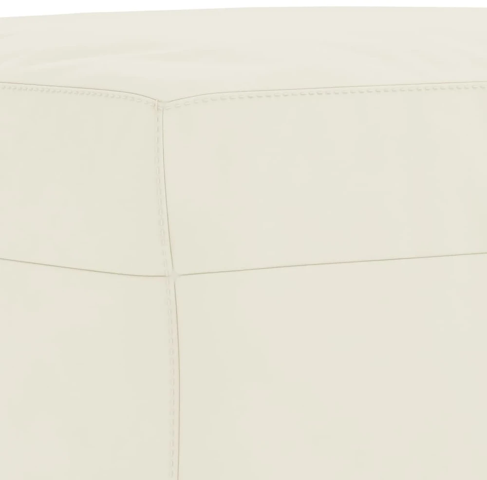 Sofa Sofos komplektas su pagalvėlėmis, 3 dalių, kreminis, aksomas