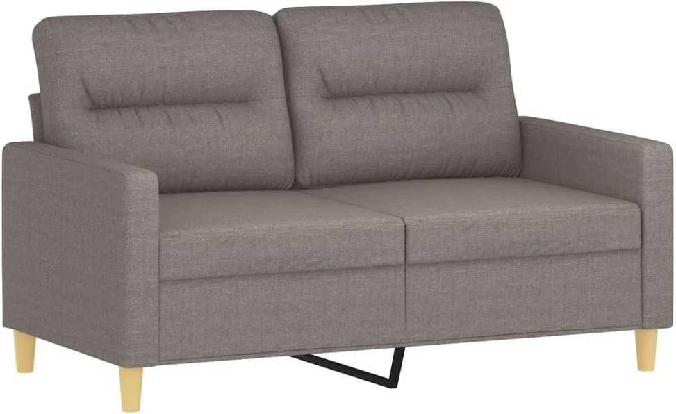 Sofa Sofos komplektas su pagalvėlėmis, 3 dalių, taupe, audinys
