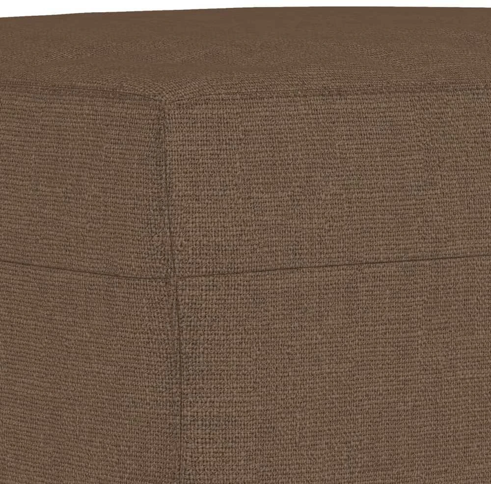 Sofa Sofos komplektas su pagalvėlėmis, 3 dalių, rudas, audinys