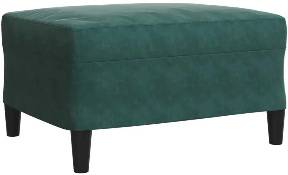 Sofa Sofos komplektas su pagalvėlėmis, 3 dalių, žalias, aksomas
