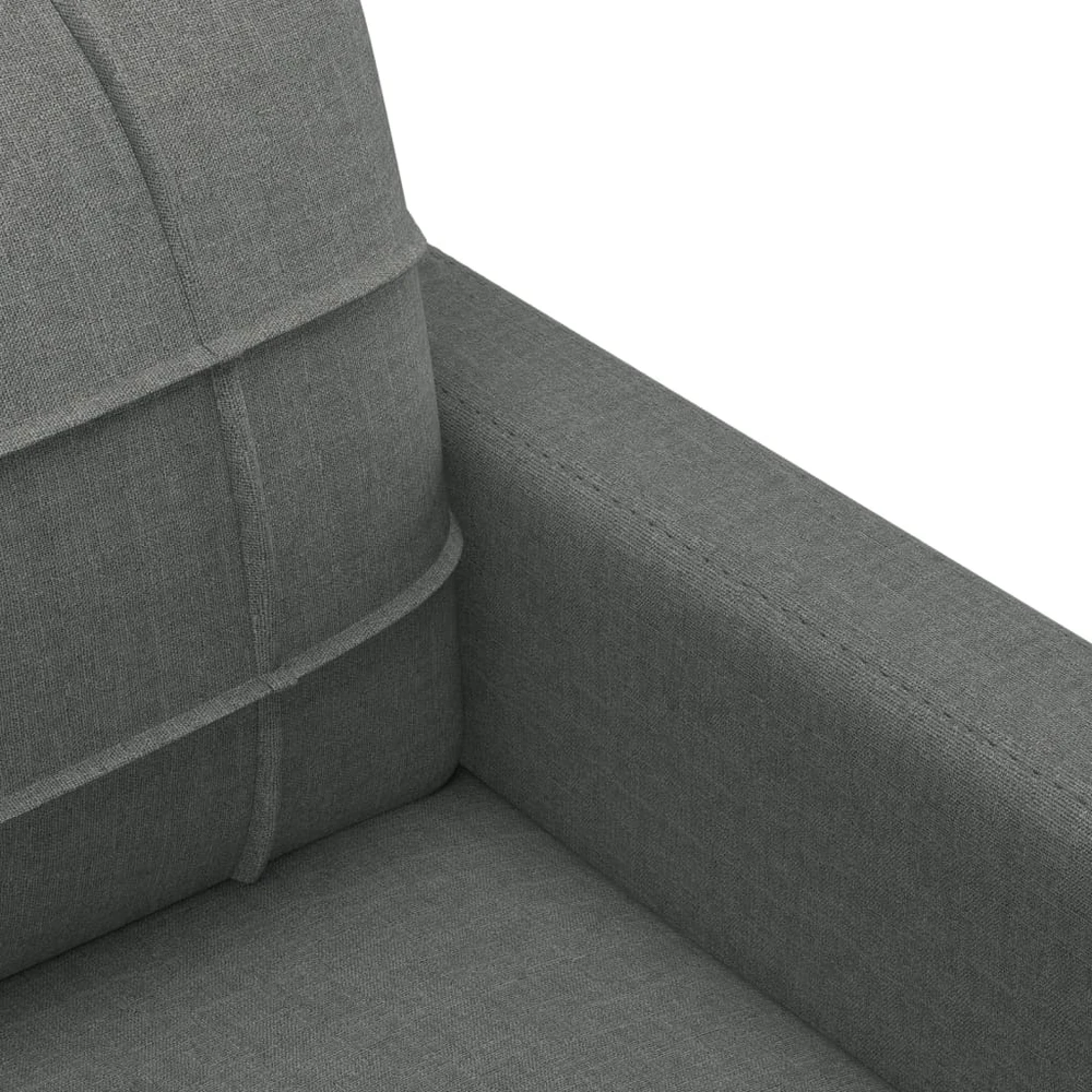 Sofa Sofos komplektas su pagalvėlėmis, 3 dalių, pilkas, audinys