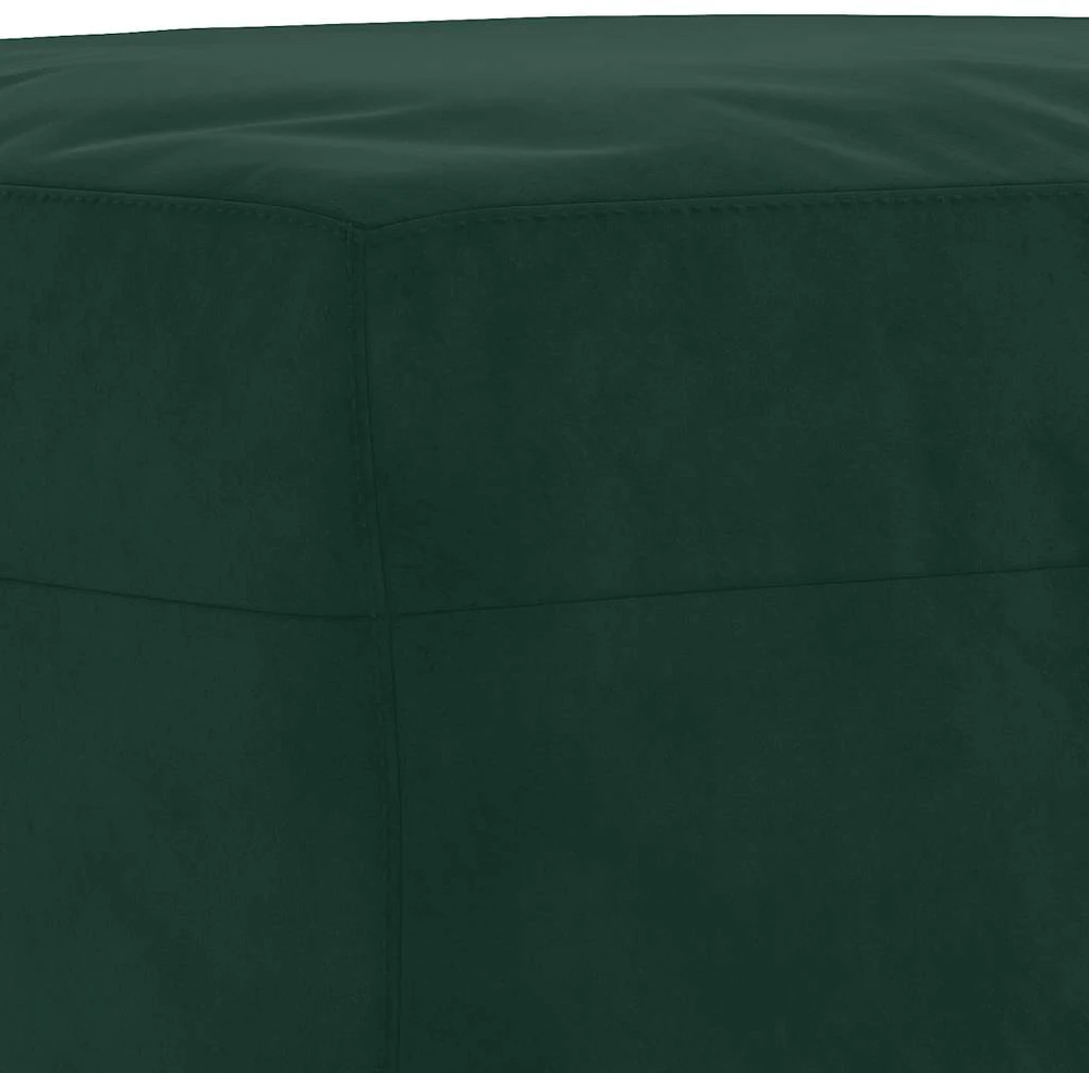 Sofa Sofos komplektas su pagalvėlėmis, 3 dalių, žalias, aksomas
