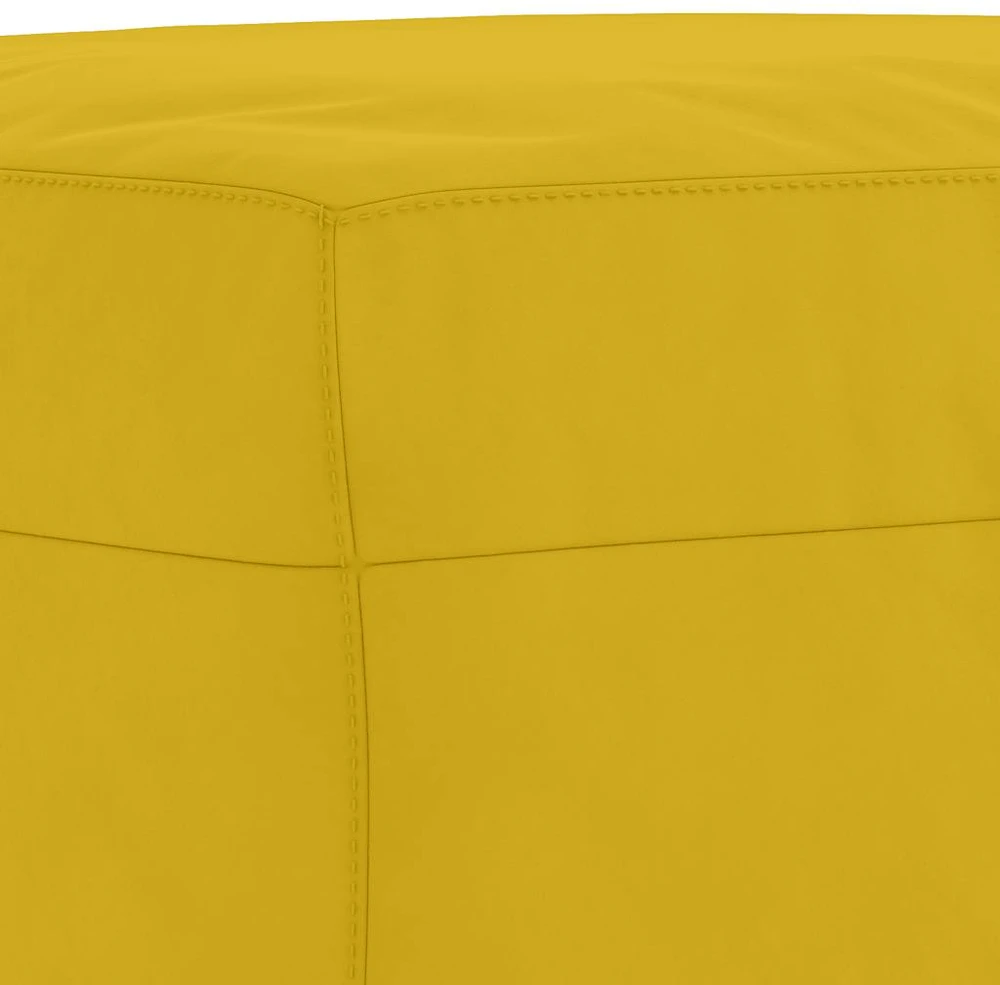 Sofa Sofos komplektas su pagalvėlėmis, 3 dalių, geltonas, aksomas