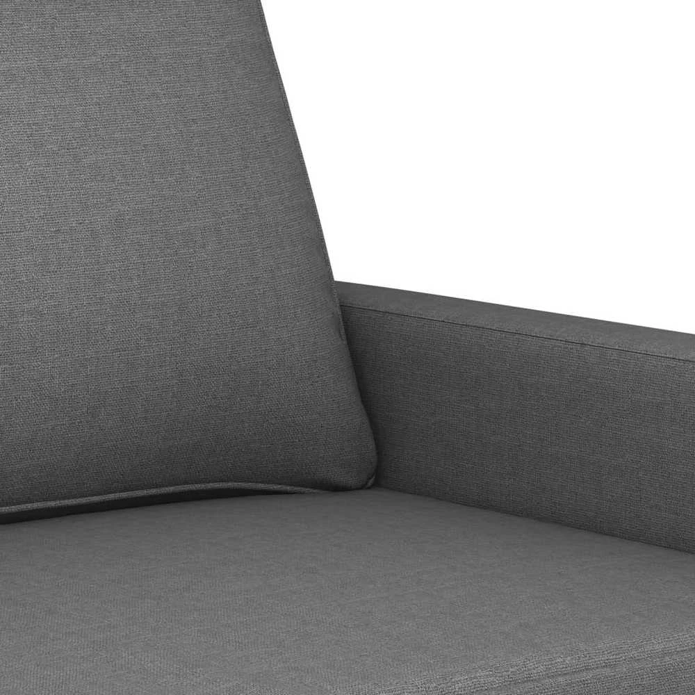 Sofa Sofos komplektas su pagalvėlėmis, 3 dalių, pilkas, audinys