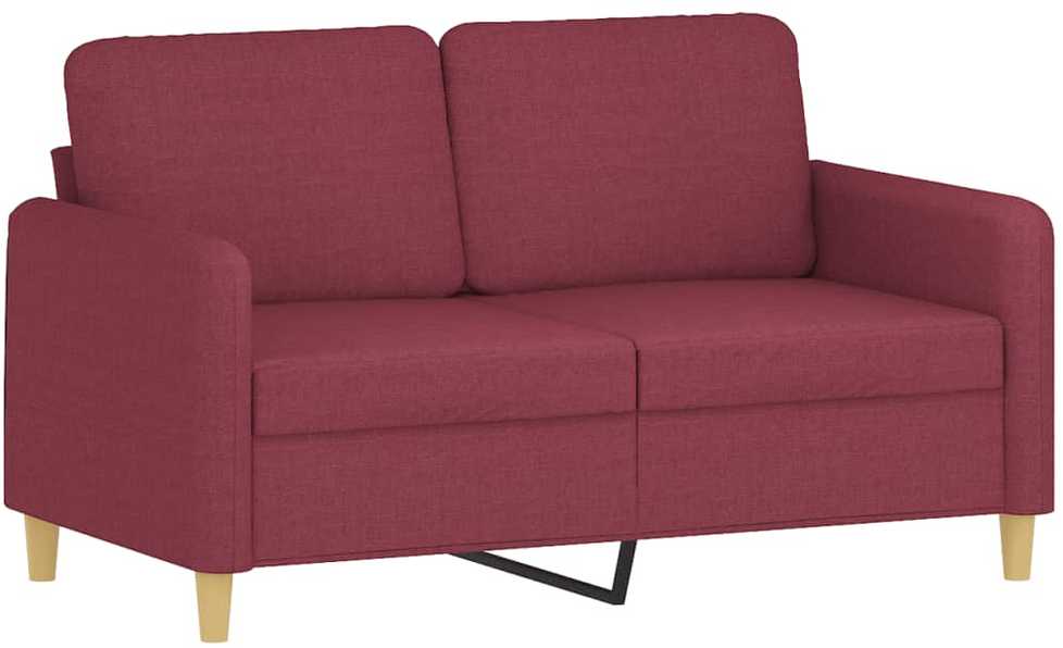 Sofa Sofos komplektas su pagalvėlėmis, 3 dalių, vyno, audinys