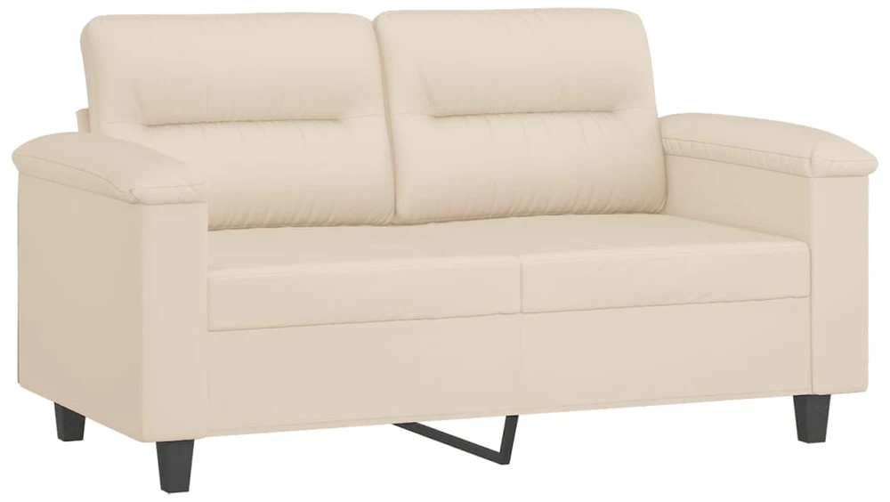 Sofa Sofos komplektas su pagalvėlėmis, 3 dalių, smėlio, audinys