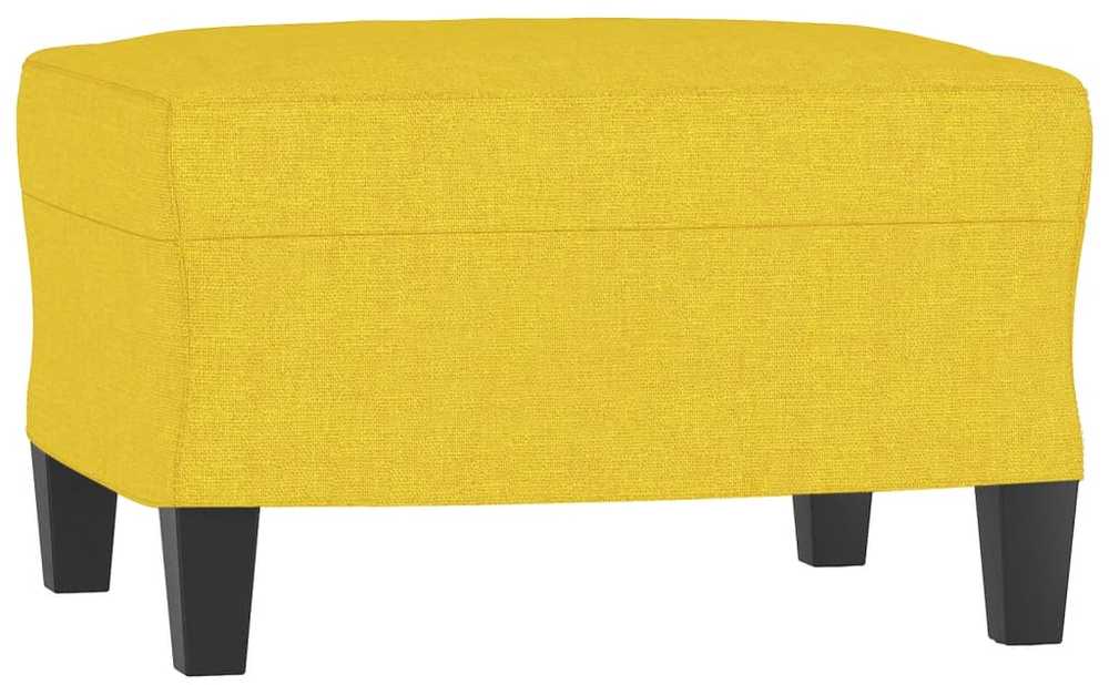 Sofa Sofos komplektas su pagalvėlėmis, 3 dalių, geltonas, audinys