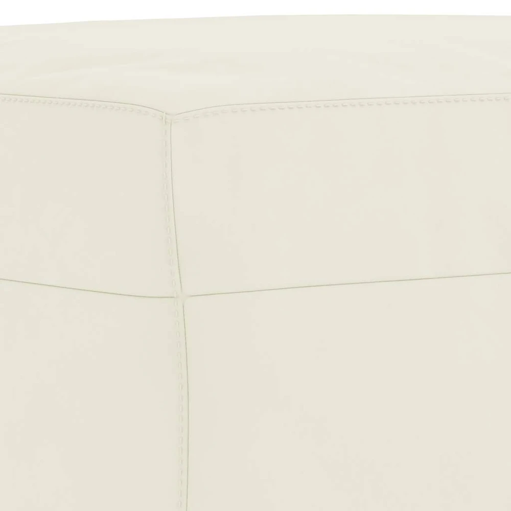 Sofa Sofos komplektas su pagalvėlėmis, 3 dalių, kreminis, aksomas