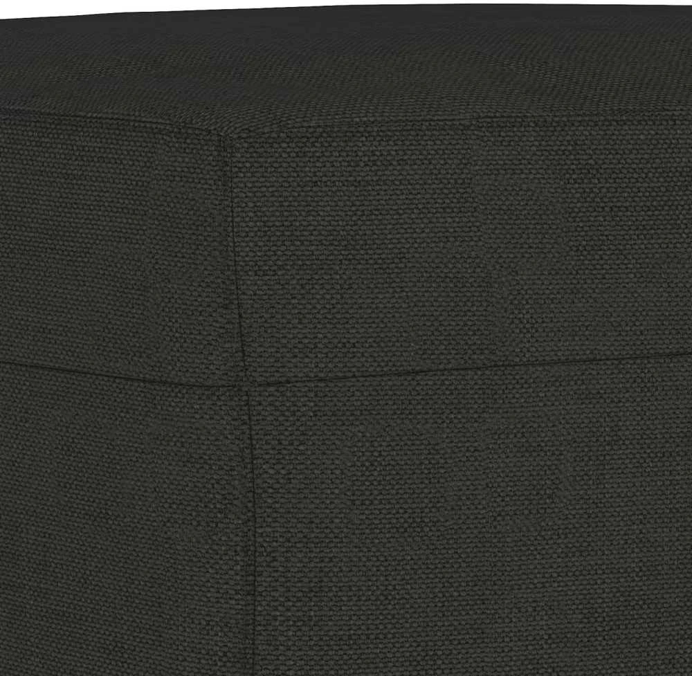 Sofa Sofos komplektas su pagalvėlėmis, 3 dalių, juodas, audinys