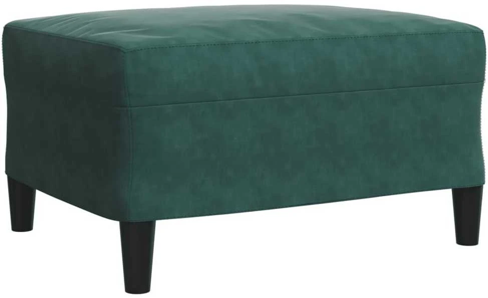 Sofa Sofos komplektas su pagalvėlėmis, 3 dalių, žalias, aksomas