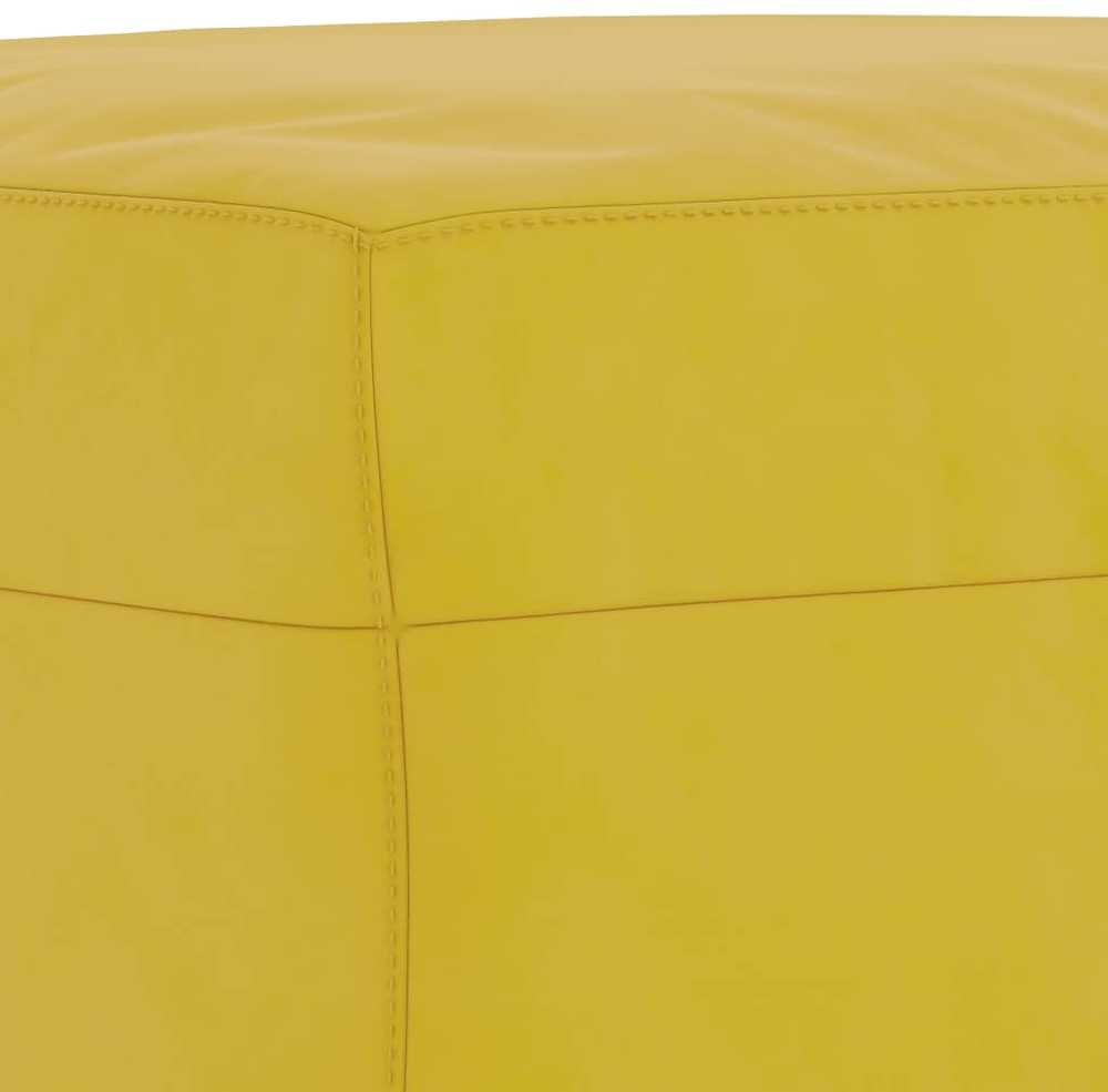 Sofa Sofos komplektas su pagalvėlėmis, 3 dalių, geltonas, aksomas