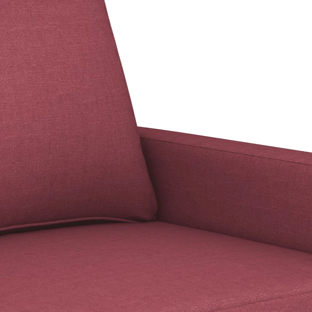 Sofa Sofos komplektas su pagalvėlėmis, 3 dalių, vyno, audinys