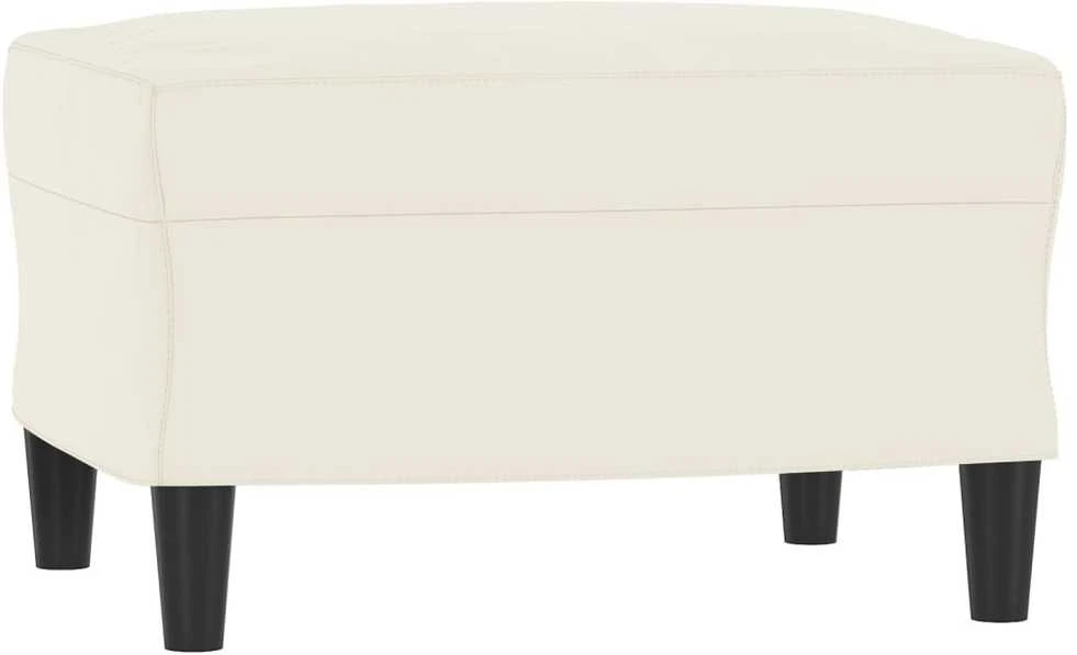 Sofa Sofos komplektas su pagalvėlėmis, 3 dalių, kreminis, aksomas