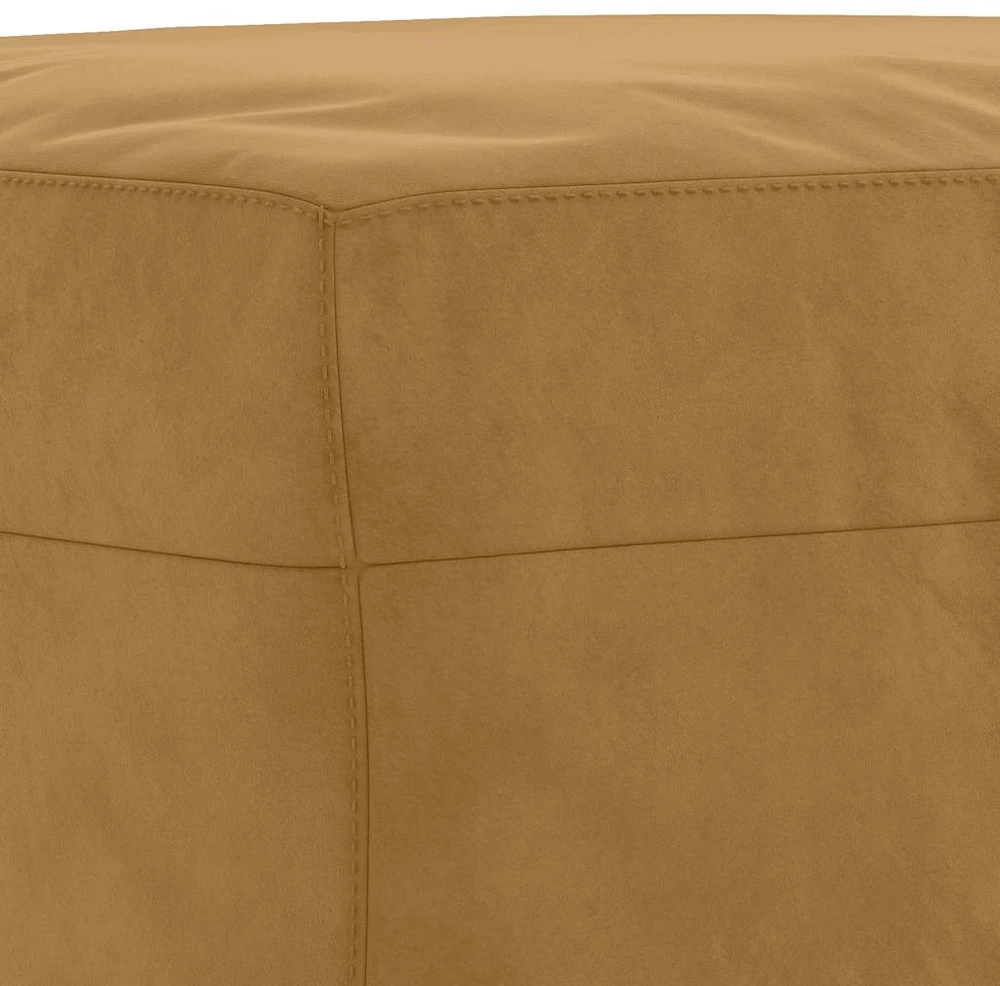 Sofa Sofos komplektas su pagalvėlėmis, 3 dalių, rudas, aksomas