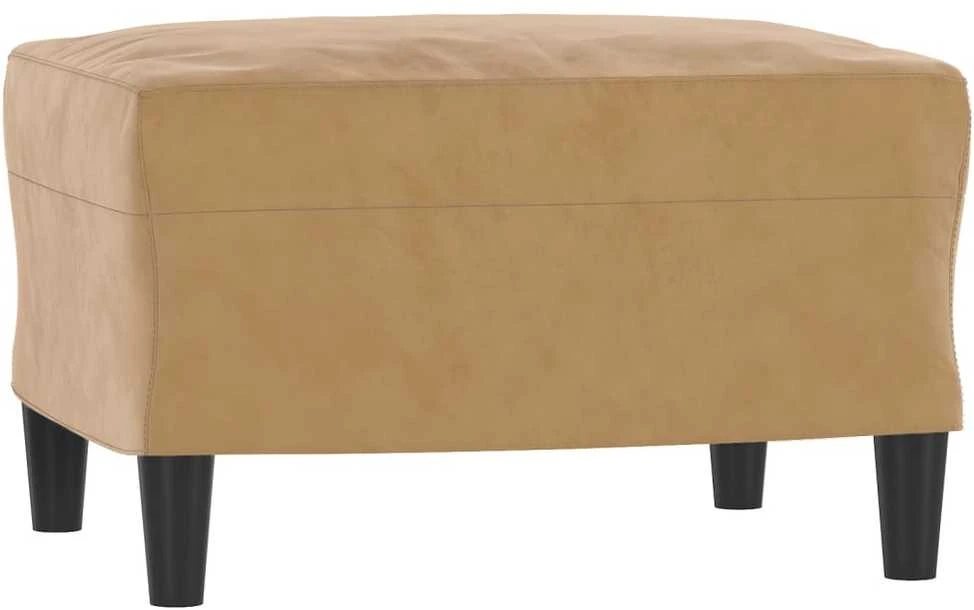 Sofa Sofos komplektas su pagalvėlėmis, 3 dalių, rudas, aksomas