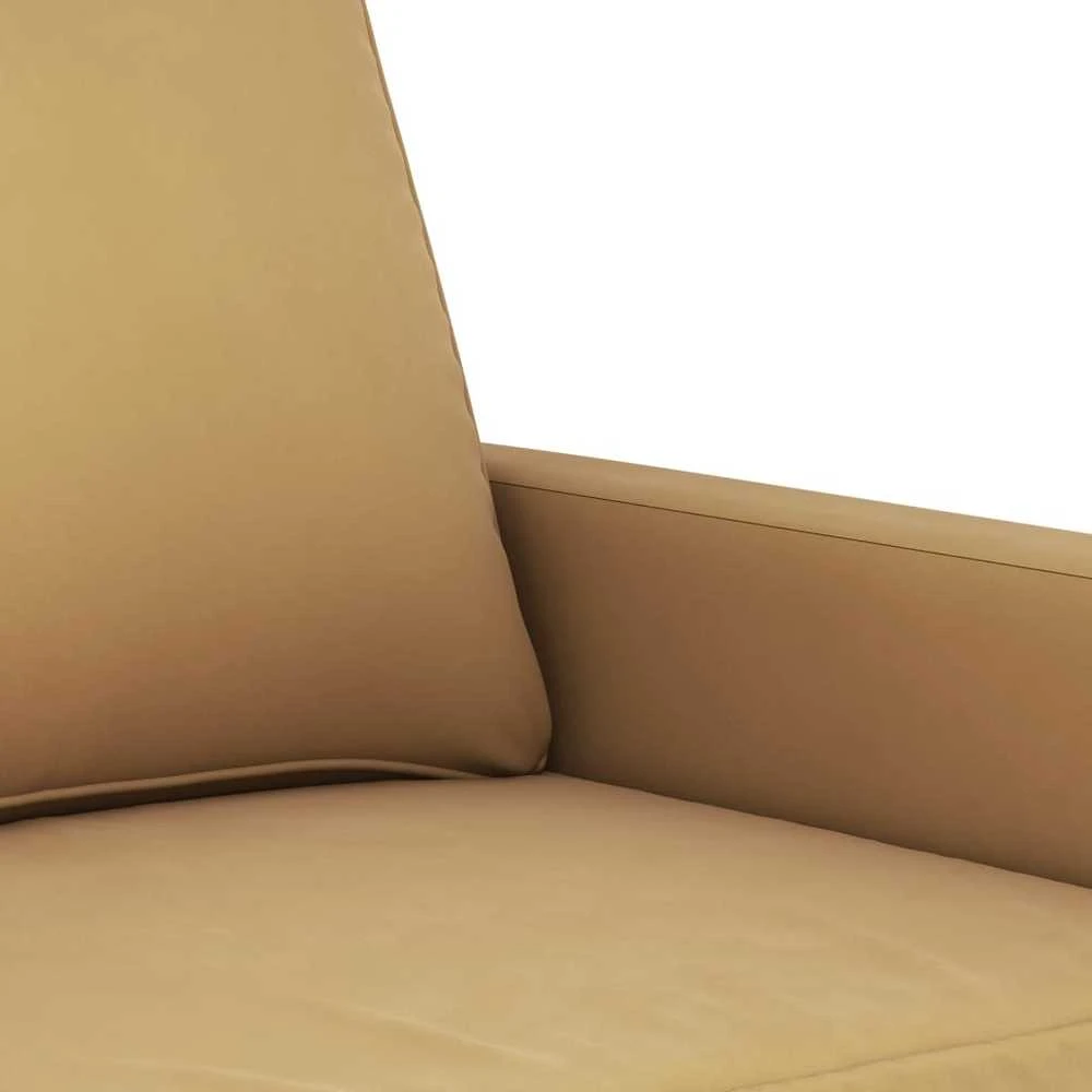 Sofa Sofos komplektas su pagalvėlėmis, 3 dalių, rudas, aksomas