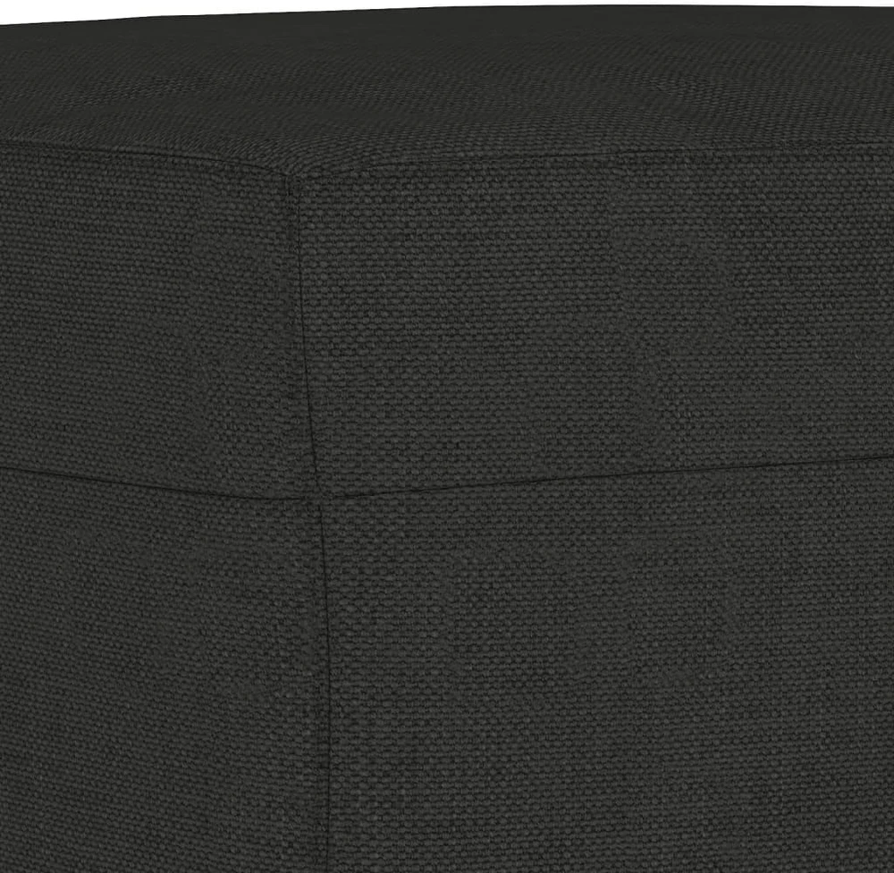 Sofa Sofos komplektas su pagalvėlėmis, 3 dalių, juodas, audinys