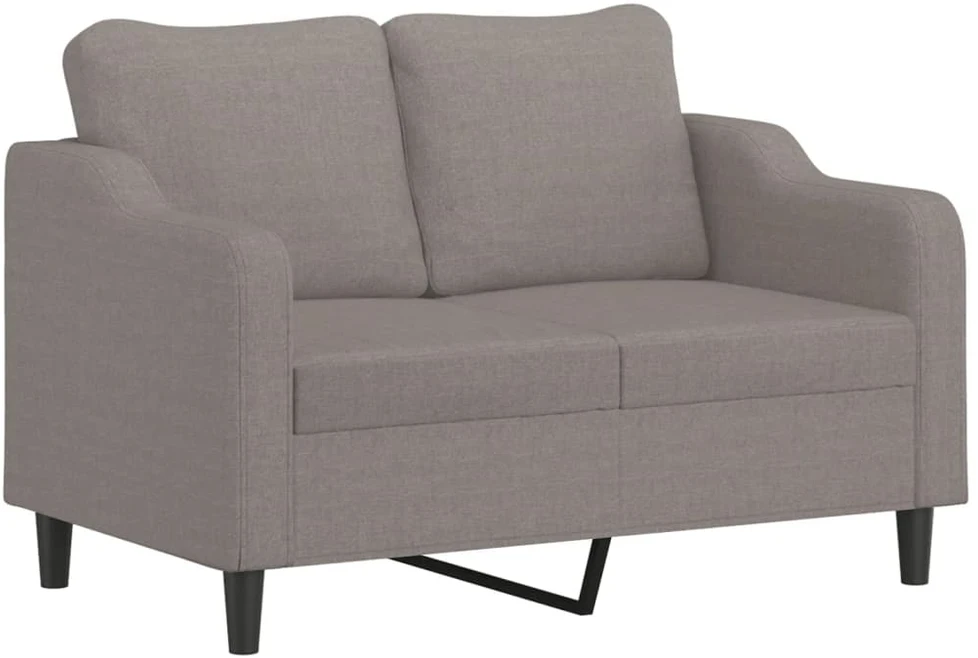 Sofa Sofos komplektas su pagalvėlėmis, 3 dalių, taupe, audinys