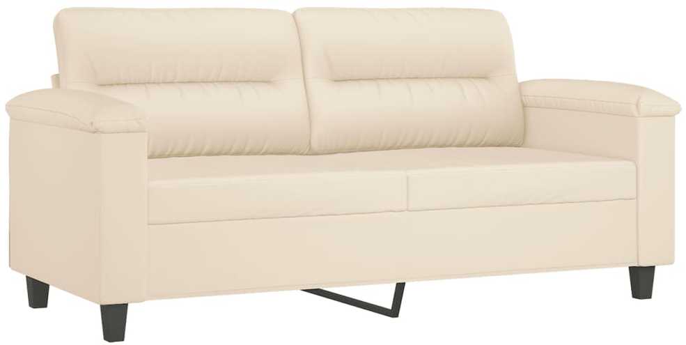 Sofa Sofos komplektas su pagalvėlėmis, 3 dalių, smėlio, audinys