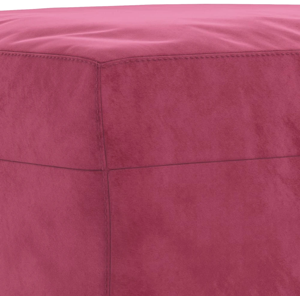Sofa Sofos komplektas su pagalvėlėmis, 3 dalių, vyno, aksomas