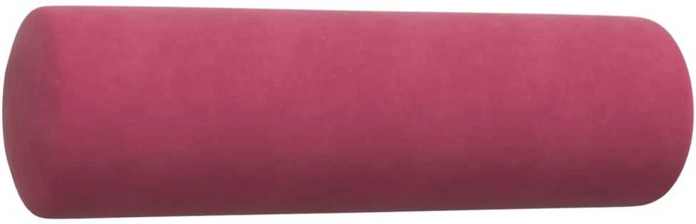 Sofa Sofos komplektas su pagalvėlėmis, 3 dalių, vyno, aksomas