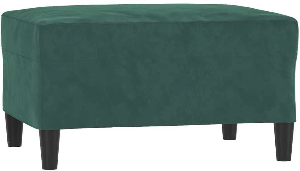 Sofa Sofos komplektas su pagalvėlėmis, 3 dalių, žalias, aksomas