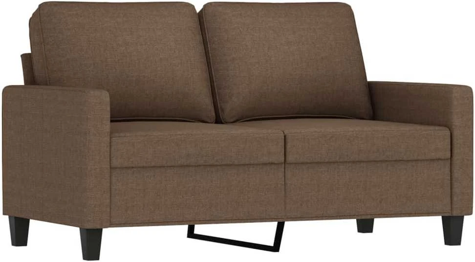 Sofa Sofos komplektas su pagalvėlėmis, 3 dalių, rudas, audinys