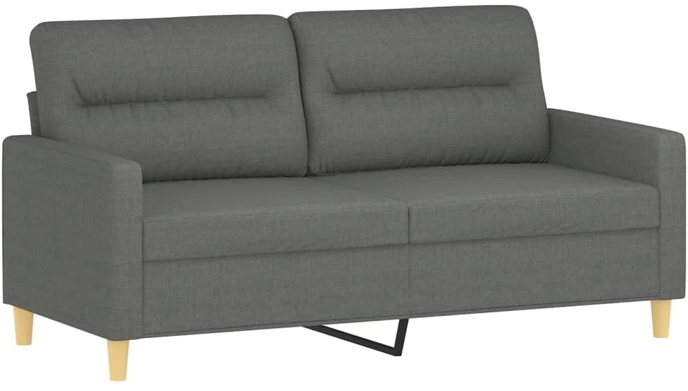 Sofa Sofos komplektas su pagalvėlėmis, 3 dalių, pilkas, audinys