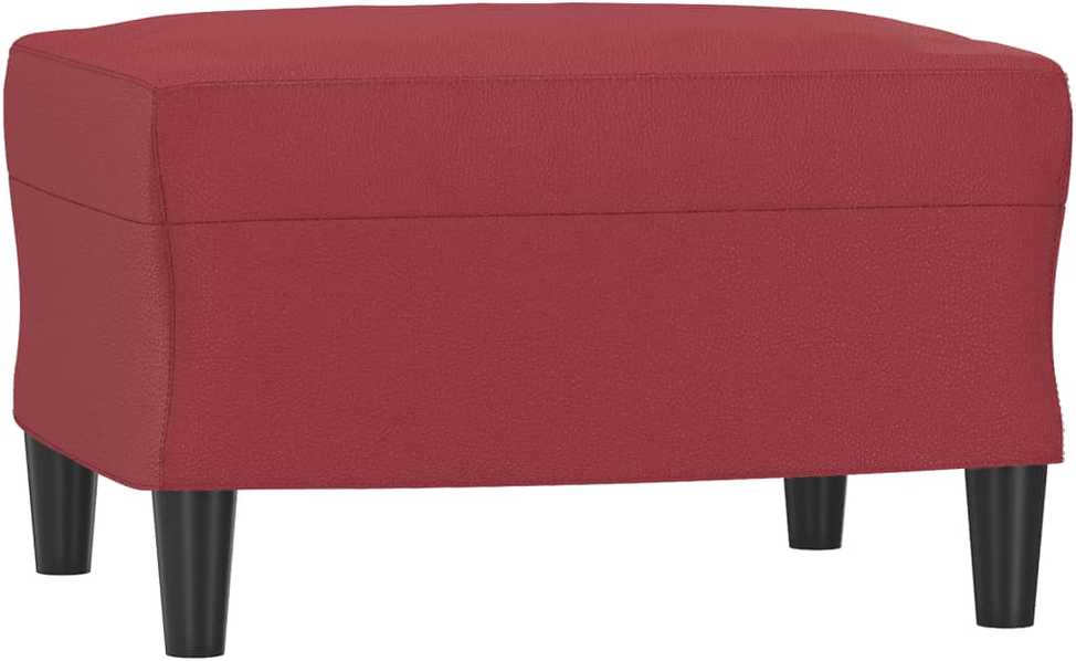 Sofa Sofos komplektas su pagalvėlėmis, 3 dalių, vyno, dirbtinė oda