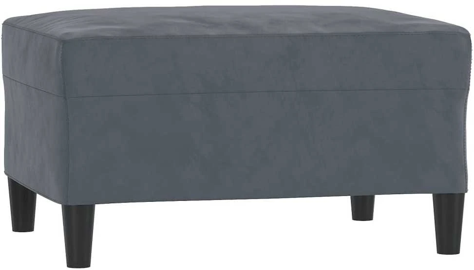 Sofa Sofos komplektas su pagalvėlėmis, 3 dalių, pilkas, aksomas
