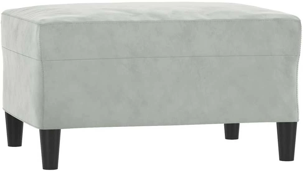 Sofa Sofos komplektas su pagalvėlėmis, 4 dalių, pilkas, aksomas