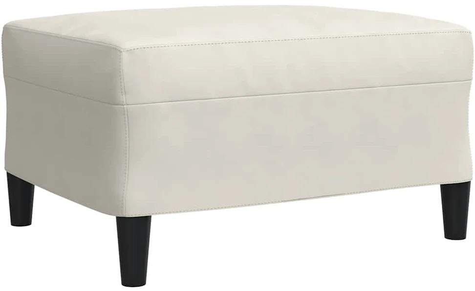 Sofa Sofos komplektas su pagalvėlėmis, 4 dalių, kreminis, aksomas