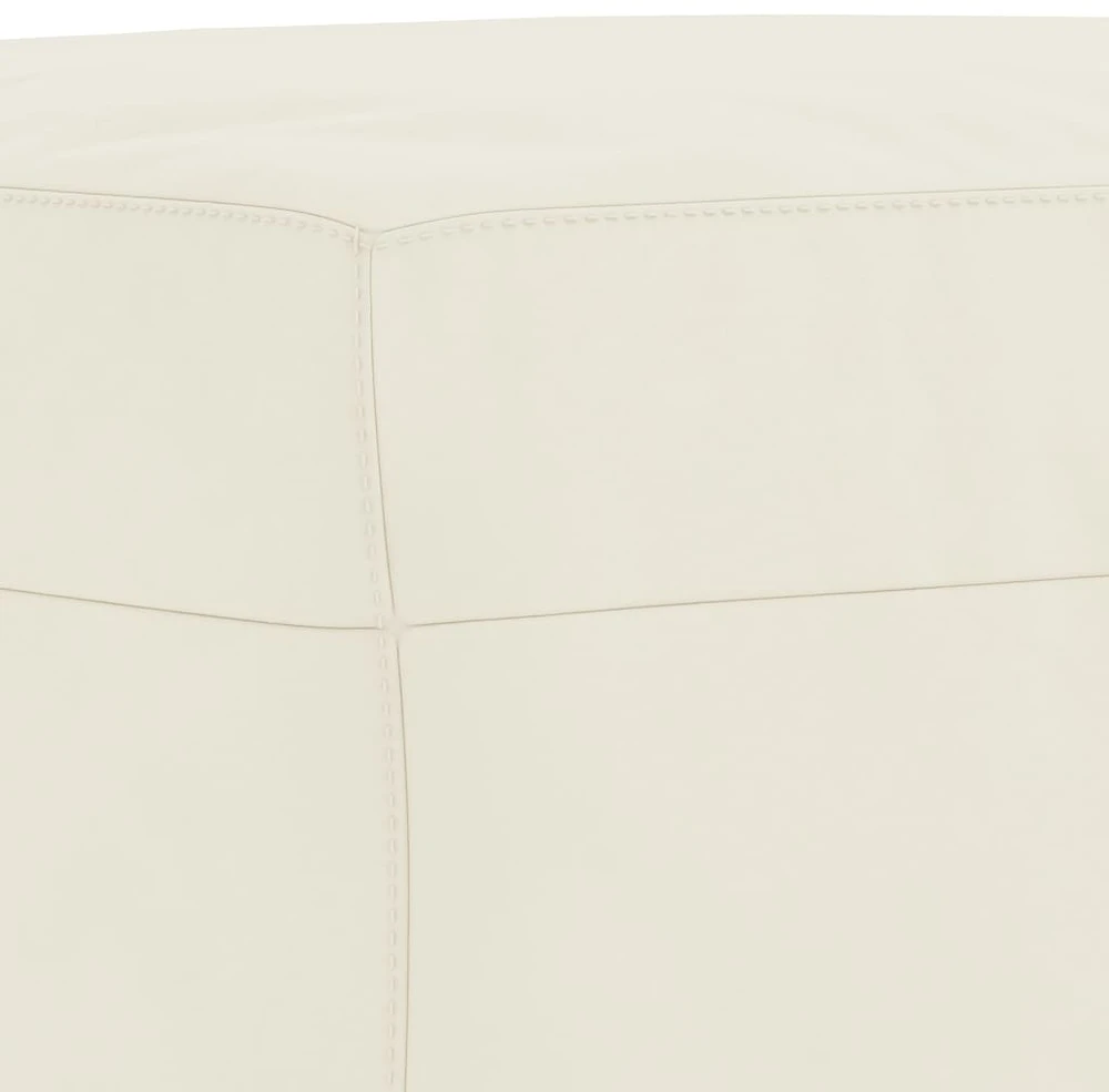 Sofa Sofos komplektas su pagalvėlėmis, 4 dalių, kreminis, aksomas