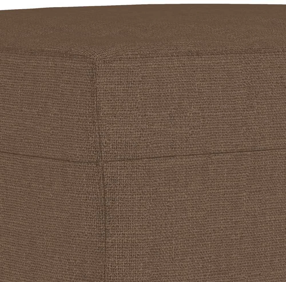 Sofa Sofos komplektas su pagalvėlėmis, 4 dalių, rudas, audinys