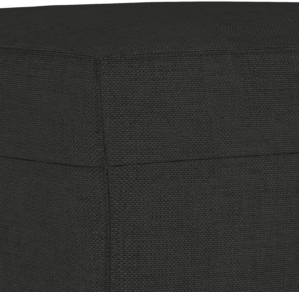 Sofa Sofos komplektas su pagalvėlėmis, 4 dalių, juodas, audinys