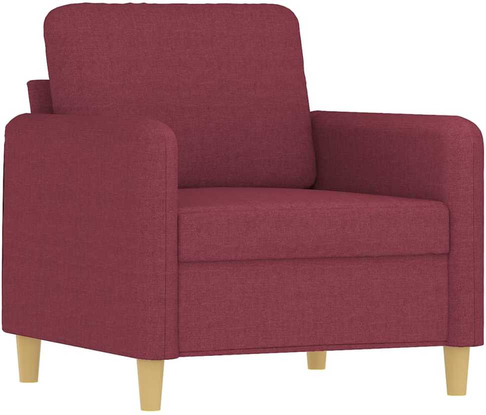 Sofa Sofos komplektas su pagalvėlėmis, 4 dalių, vyno, audinys