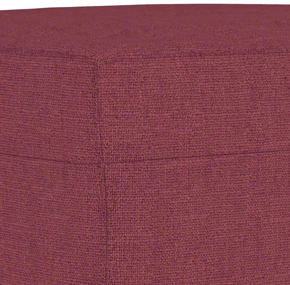 Sofa Sofos komplektas su pagalvėlėmis, 4 dalių, vyno, audinys