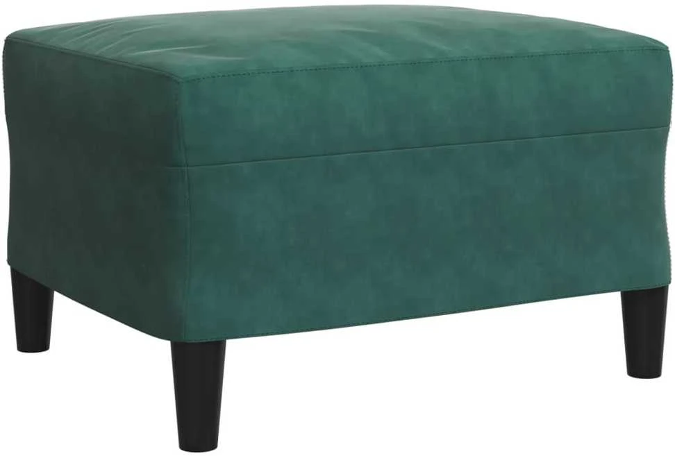 Sofa Sofos komplektas su pagalvėlėmis, 4 dalių, žalias, aksomas