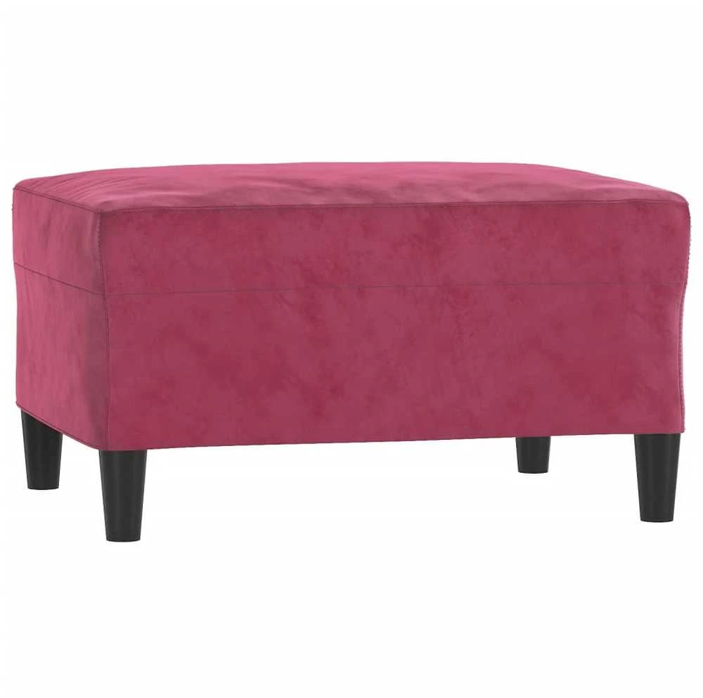 Sofa Sofos komplektas su pagalvėlėmis, 4 dalių, vyno, aksomas