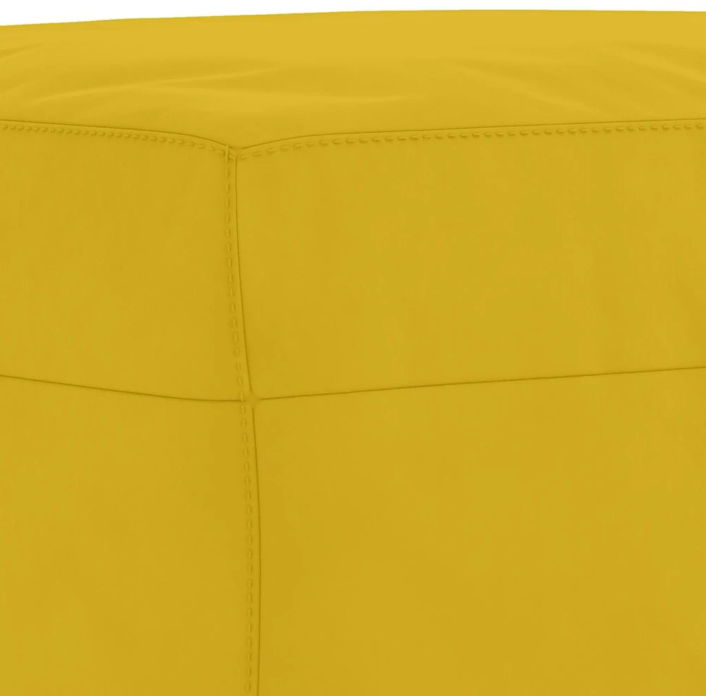 Sofa Sofos komplektas su pagalvėlėmis, 4 dalių, geltonas, aksomas