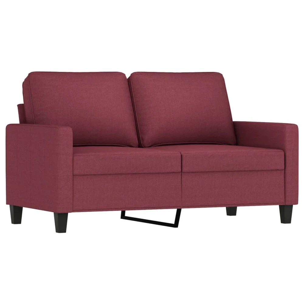 Sofa Sofos komplektas su pagalvėlėmis, 4 dalių, vyno, audinys