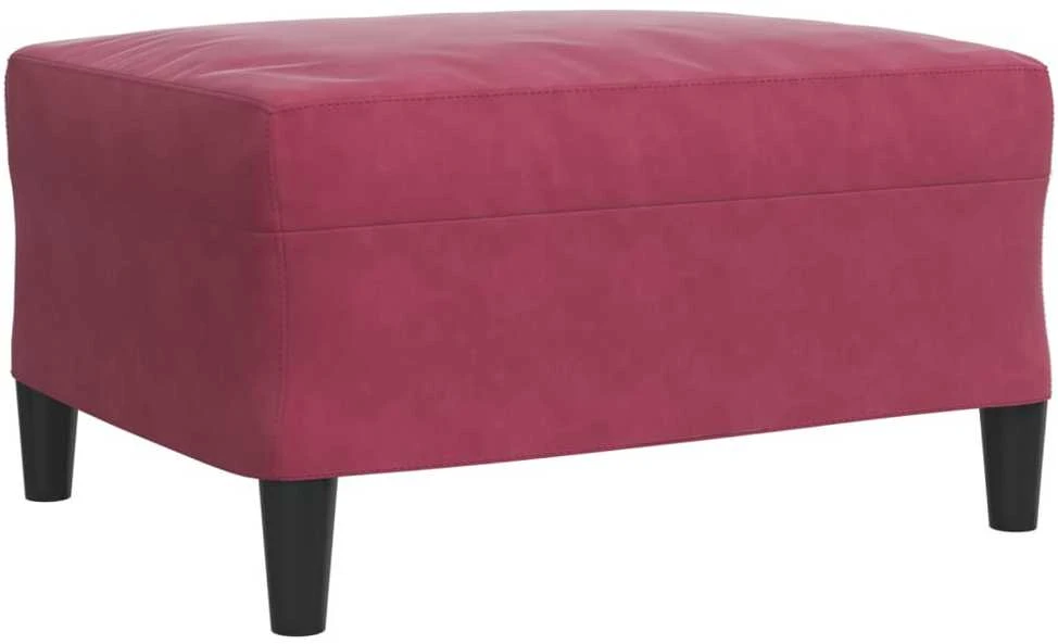 Sofa Sofos komplektas su pagalvėlėmis, 4 dalių, vyno, aksomas